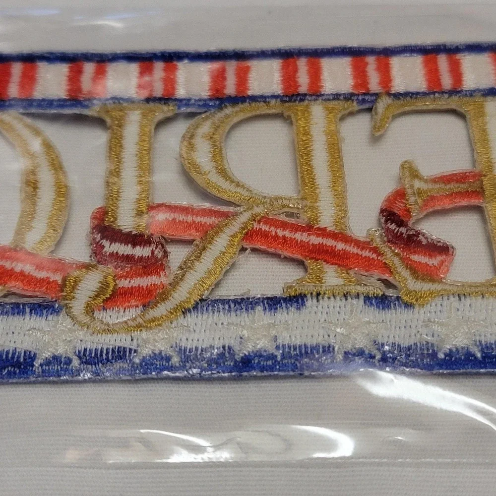 Sew‎ Whats America Embroidered Sticker 2x8 Patriotic 4th of July USA 250 Crafts
